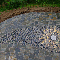 terrasse, pierre sèche