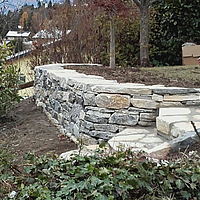 pierre sèche, mur de soutènement