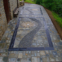 mosaïque, pierre sèche