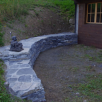 pierre sèche, mur de soutènement